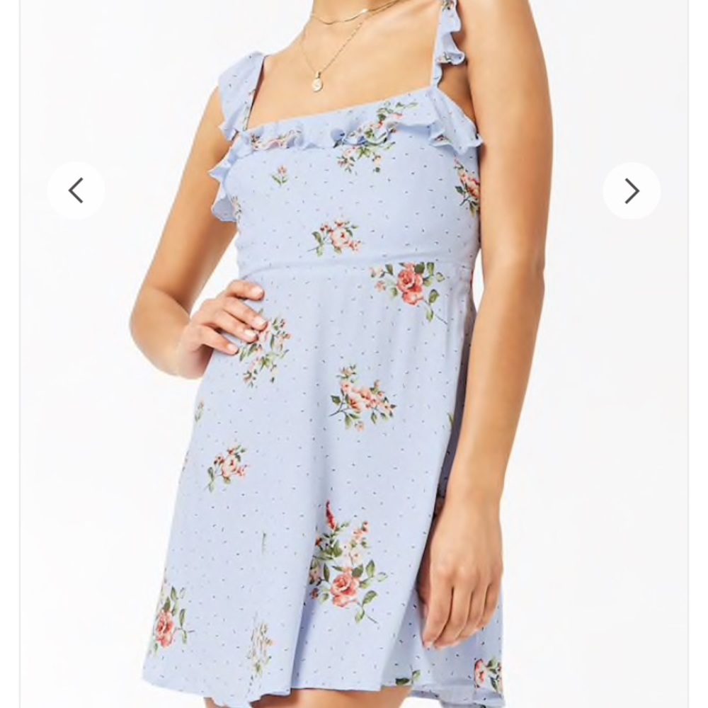SOLD💮Blue floral dress - Picture 5 of 5
